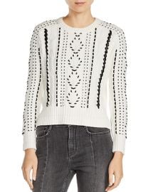 Maje Mila Cable Knit Sweater  at Bloomingdales